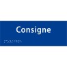 Plaque porte avec Braille et relief   "Consigne"