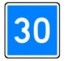 Panneau routier "Vitesse conseillée - 30km/h" C4a