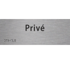 Plaque de porte avec braille et relief "Privé"