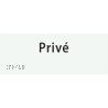Plaque porte braille privé blanc