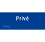 Plaque porte braille privé bleu