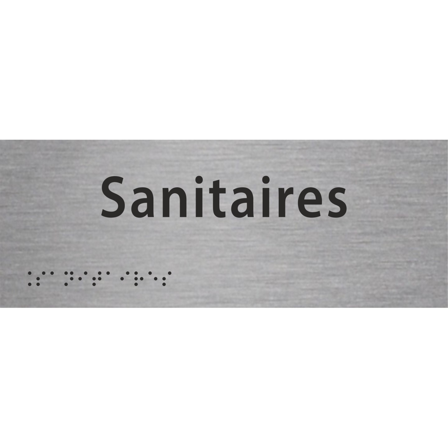 Plaque porte avec Braille et relief   "Sanitaires"