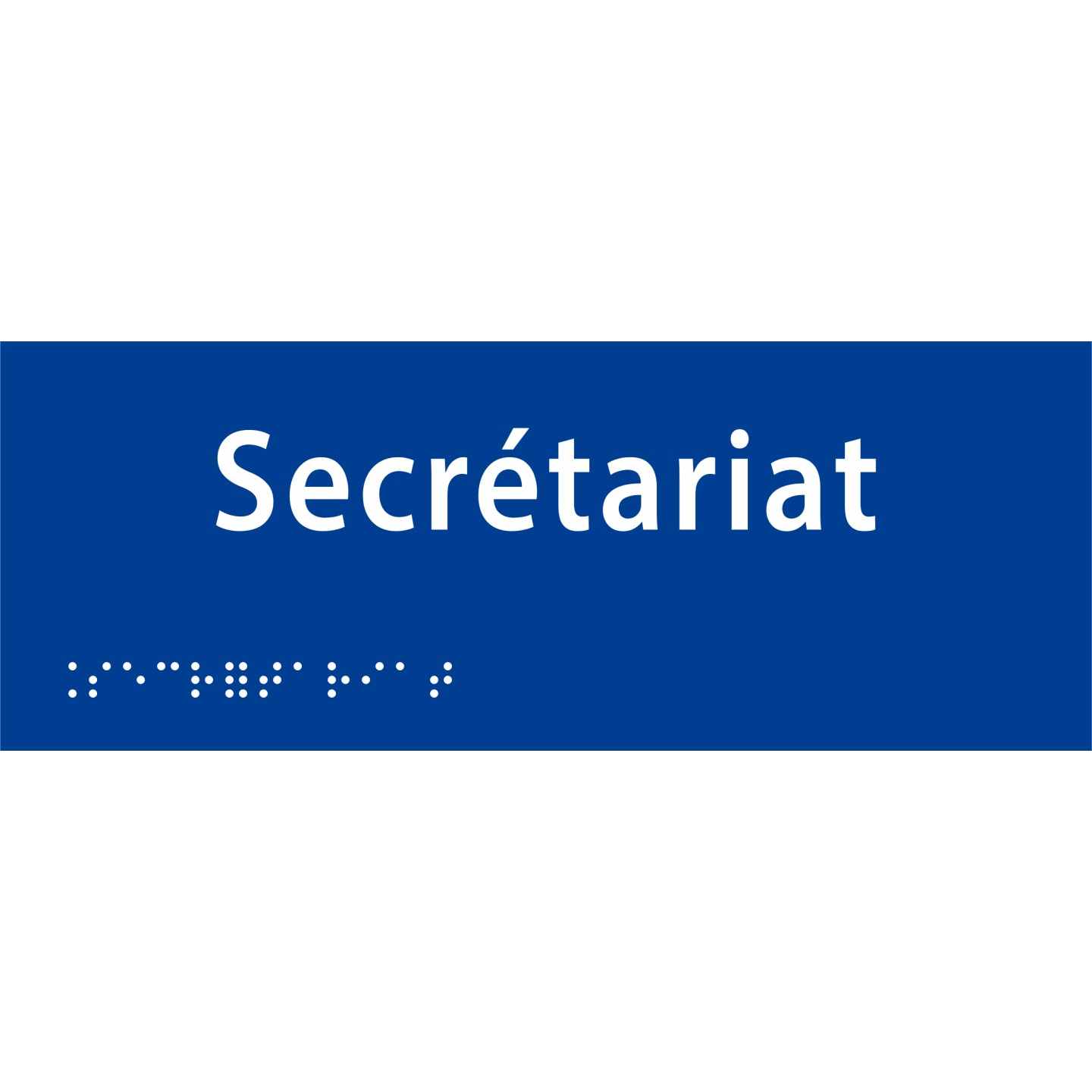 Plaque porte avec Braille et relief   "Secrétariat"