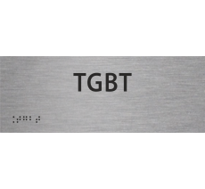 Plaque porte avec Braille et relief "TGBT"