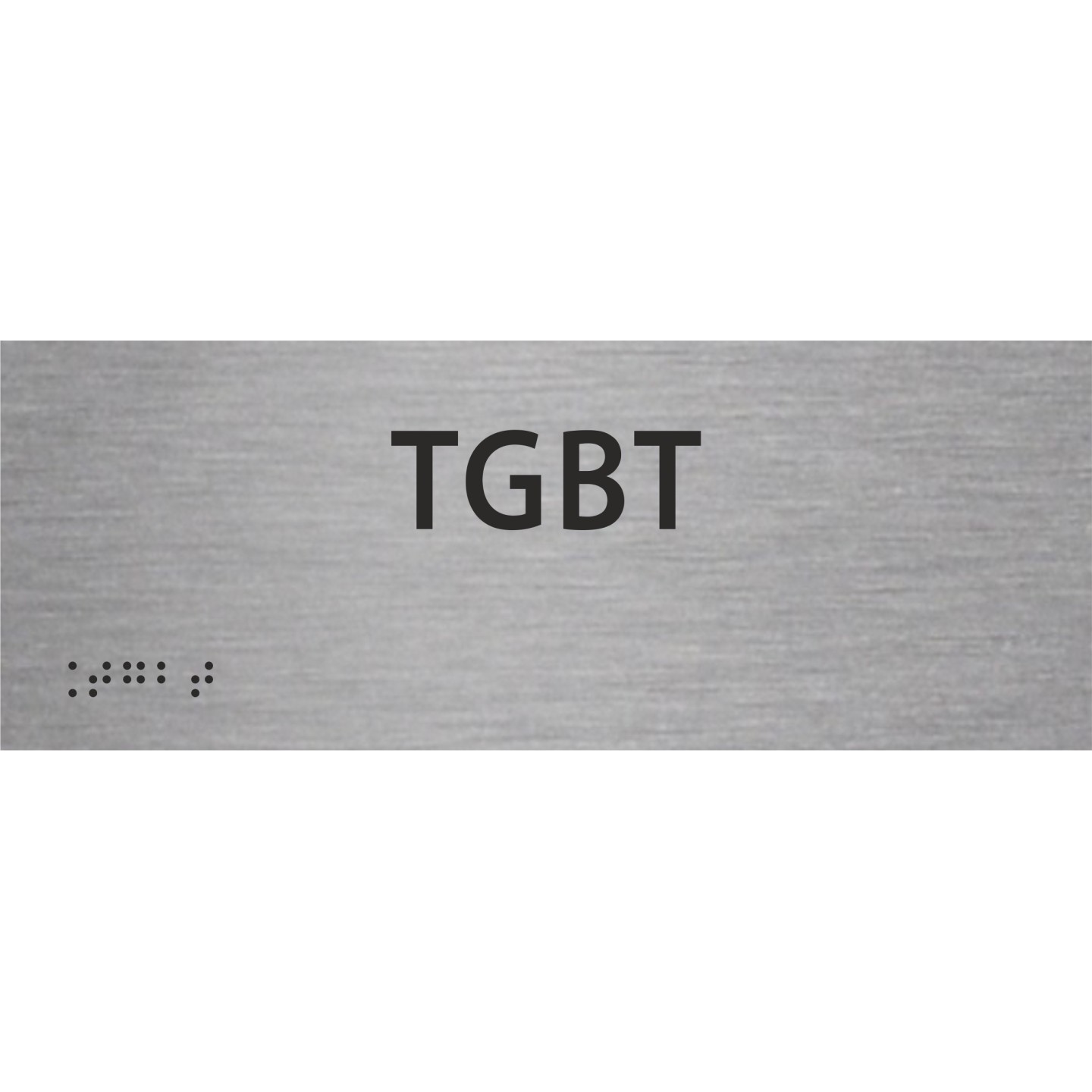 Plaque porte avec Braille et relief   "TGBT"