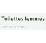 Plaque porte avec Braille et relief "Toilettes femmes"
