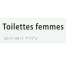 Plaque porte Braille Toilettes femmes blanc