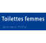 Plaque porte Braille Toilettes femmes bleu