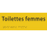 Plaque porte Braille Toilettes femmes jaune