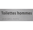 Plaque porte Braille Toilettes hommes argent