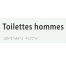 Plaque porte Braille Toilettes hommes blanc