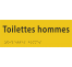 Plaque porte Braille Toilettes hommes jaune