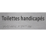 Plaque porte Toilettes handicapés argent