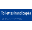 Plaque porte Toilettes handicapés bleu