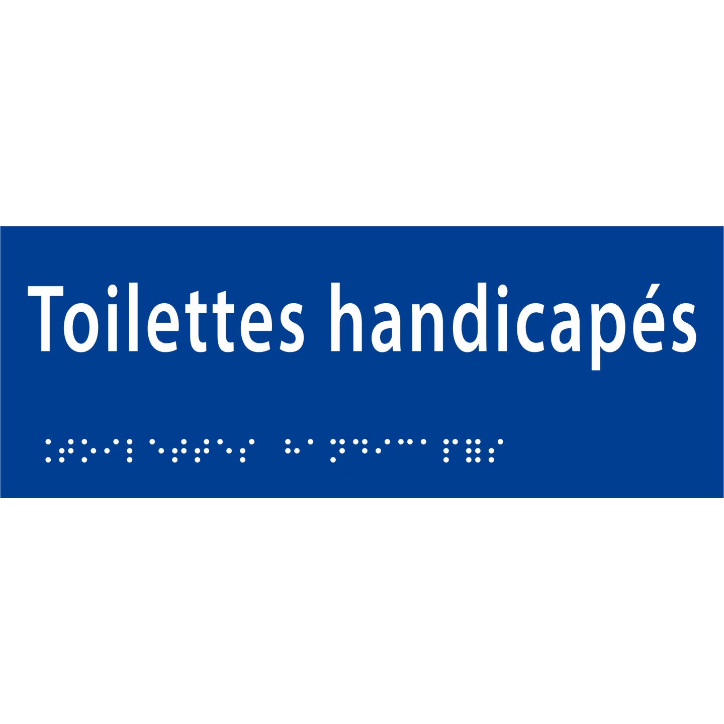 Plaque porte Toilettes handicapés bleu