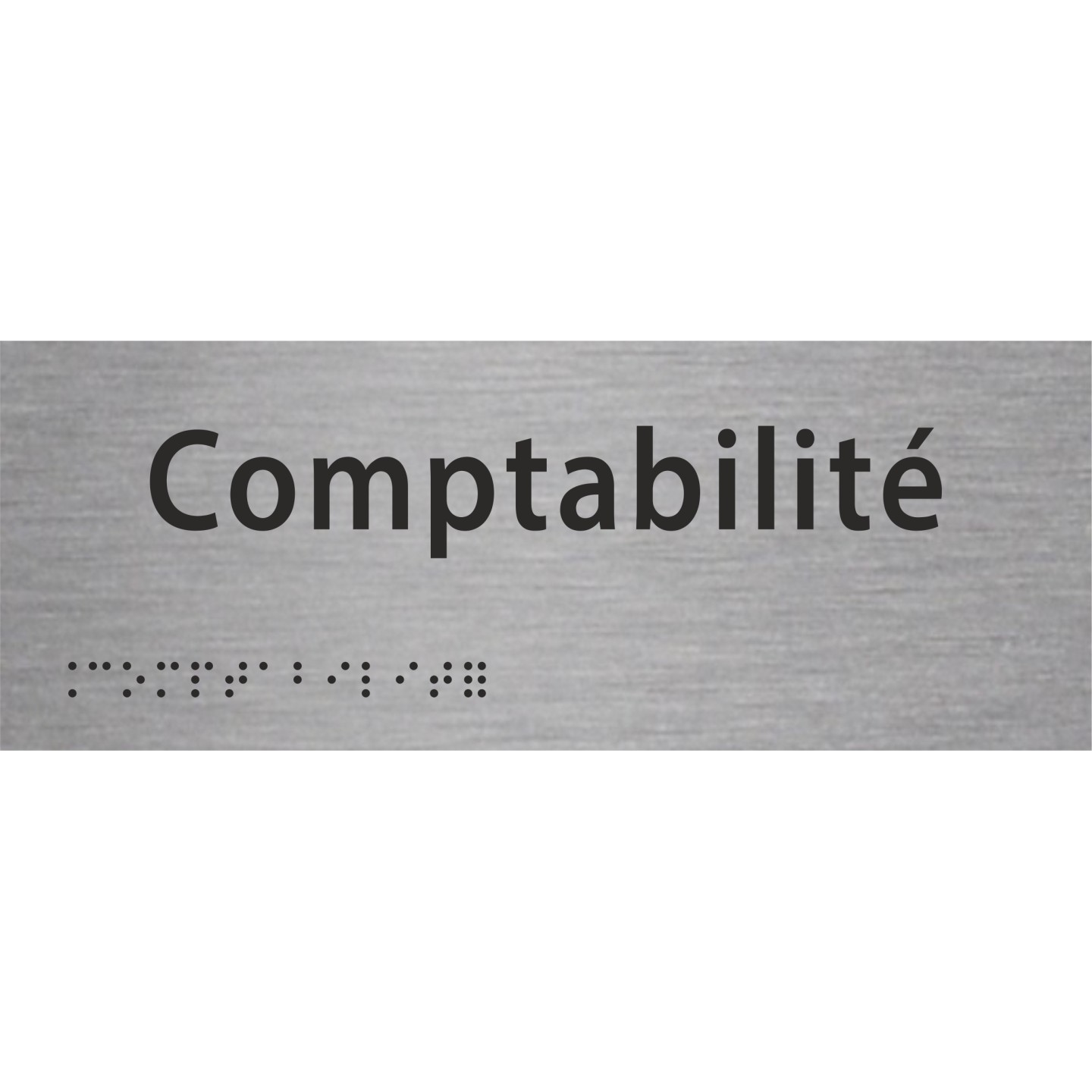 Plaque porte  avec Braille et relief   "Comptabilité"