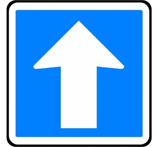 Panneau routier "Circulation à sens unique" C12