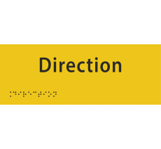 Plaque de porte avec braille et relief "Direction"