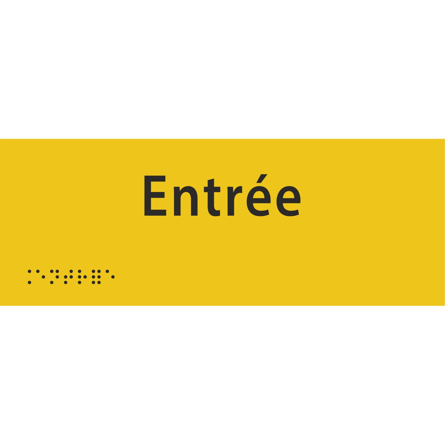 Plaque porte avec Braille et relief   "Entrée"