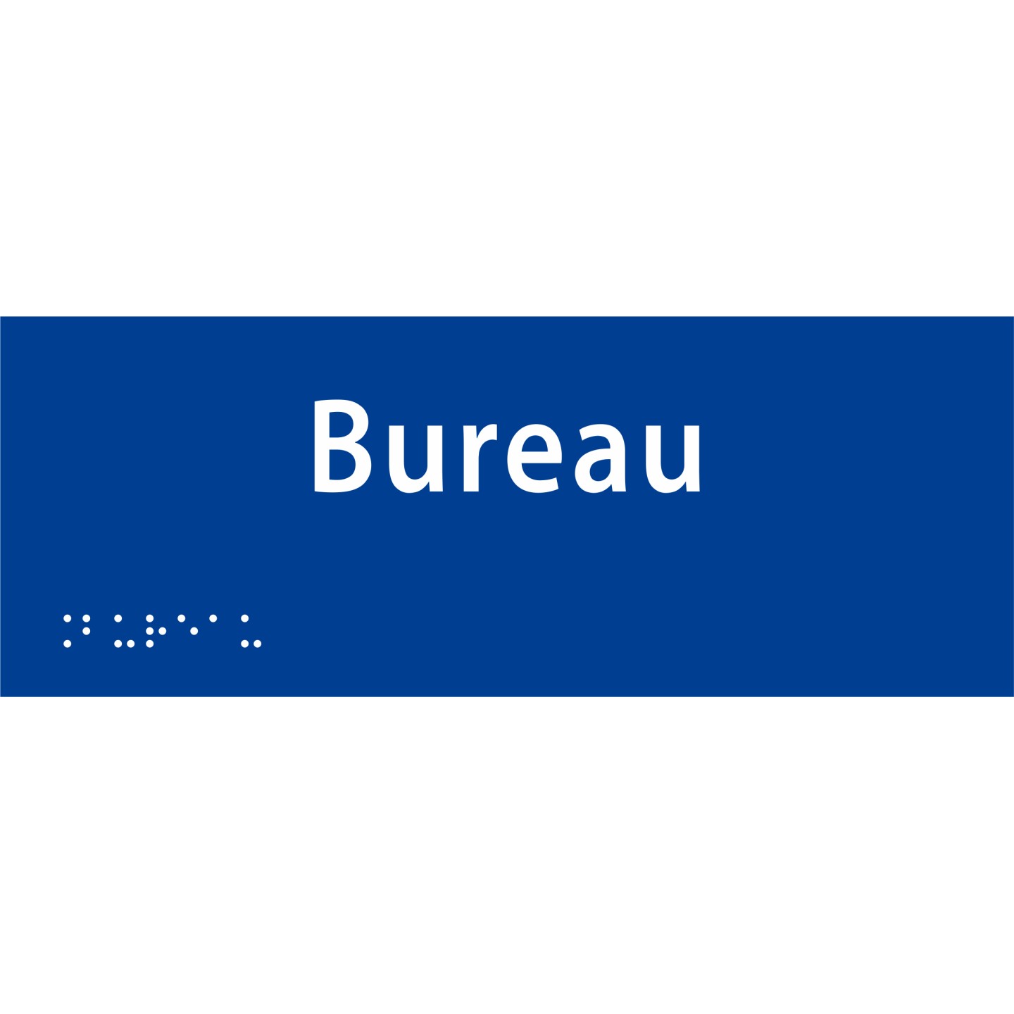 Plaque porte avec Braille et relief   "Bureau"