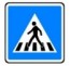 Panneau routier "Passage pour piétons" C20a