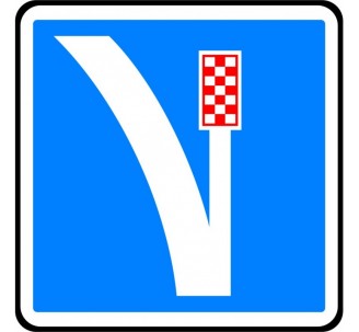 Panneau routier "Voie de détresse à droite" C26a