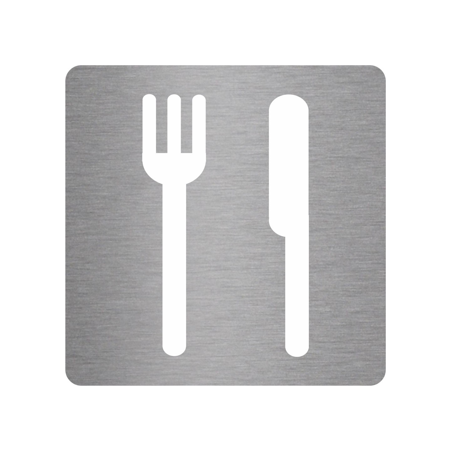 Picto alu brossé découpé pochoir 100mm de haut Restaurant