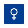 Picto alu brossé découpé pochoir 100mm de haut Symbole Femme