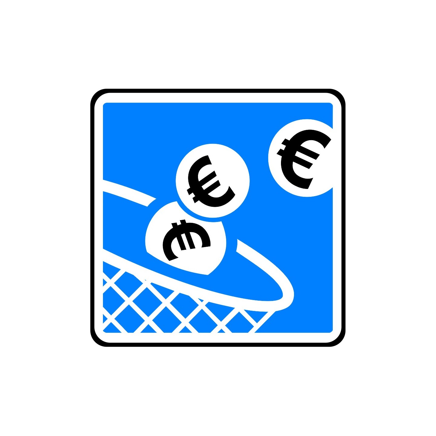 Panneau type routier Paiement automatique par pièces ref:C64c1