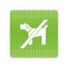 Plaque de porte "Point Picto" en plexi ou alu - Chien interdit