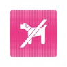 Plaque de porte "Point Picto" en plexi ou alu - Chien interdit