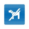 Plaque de porte "Point Picto" en plexi ou alu - Chien interdit