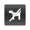 Plaque de porte "Point Picto" en plexi ou alu - Chien interdit