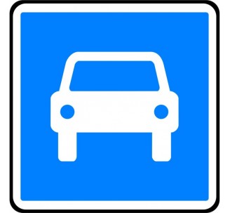 Panneau routier "Route à accès réglementé" C107