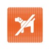Plaque de porte "Point Picto" en plexi ou alu - Chien interdit