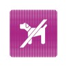 Plaque de porte "Point Picto" en plexi ou alu - Chien interdit
