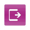 Plaque de porte  "Point Picto" en plexiglass en aluminium -Logo Sortie
