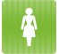 Plaque de porte "Point Picto" - Toilettes femmes