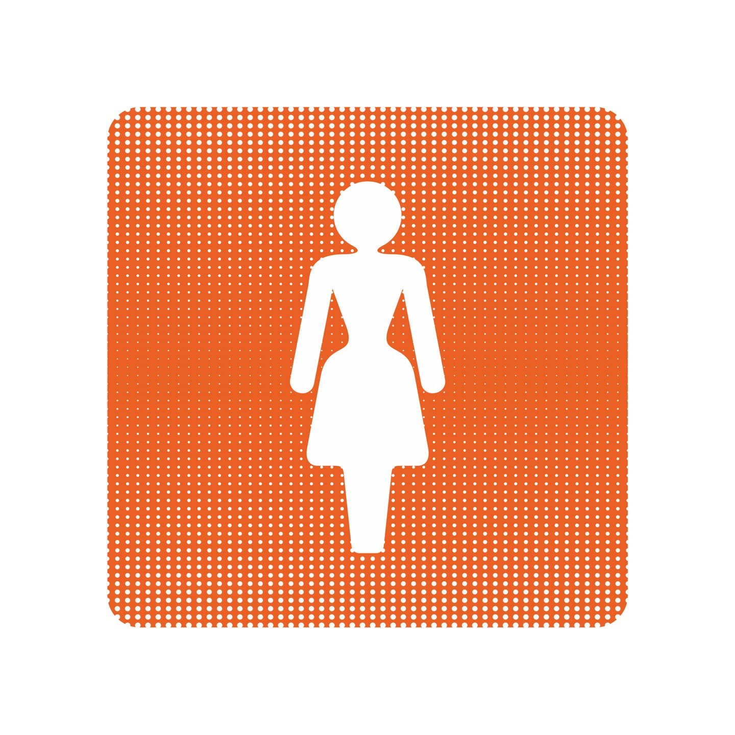 Plaque de porte "Point Picto" - Toilettes femmes