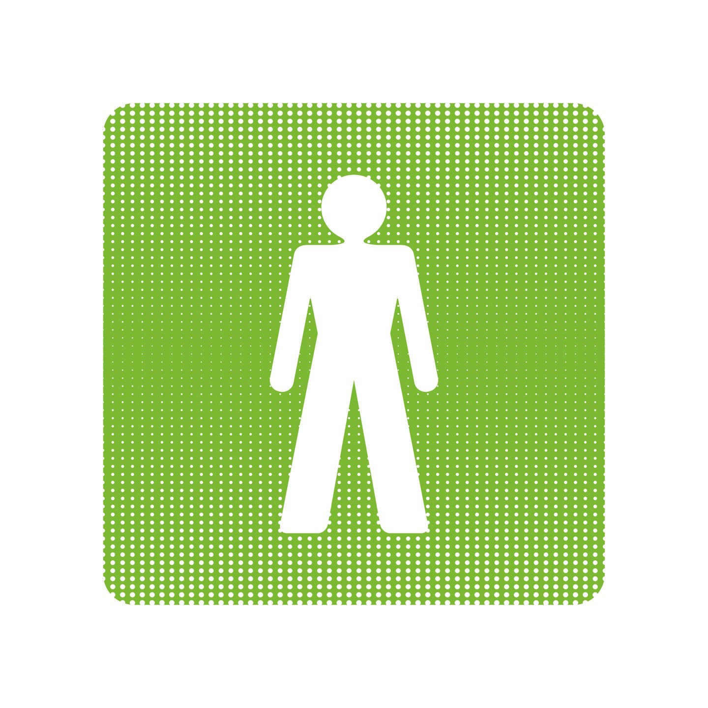 Plaque de porte "Point Picto" - Toilettes homme