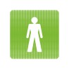 Plaque de porte "Point Picto" - Toilettes homme