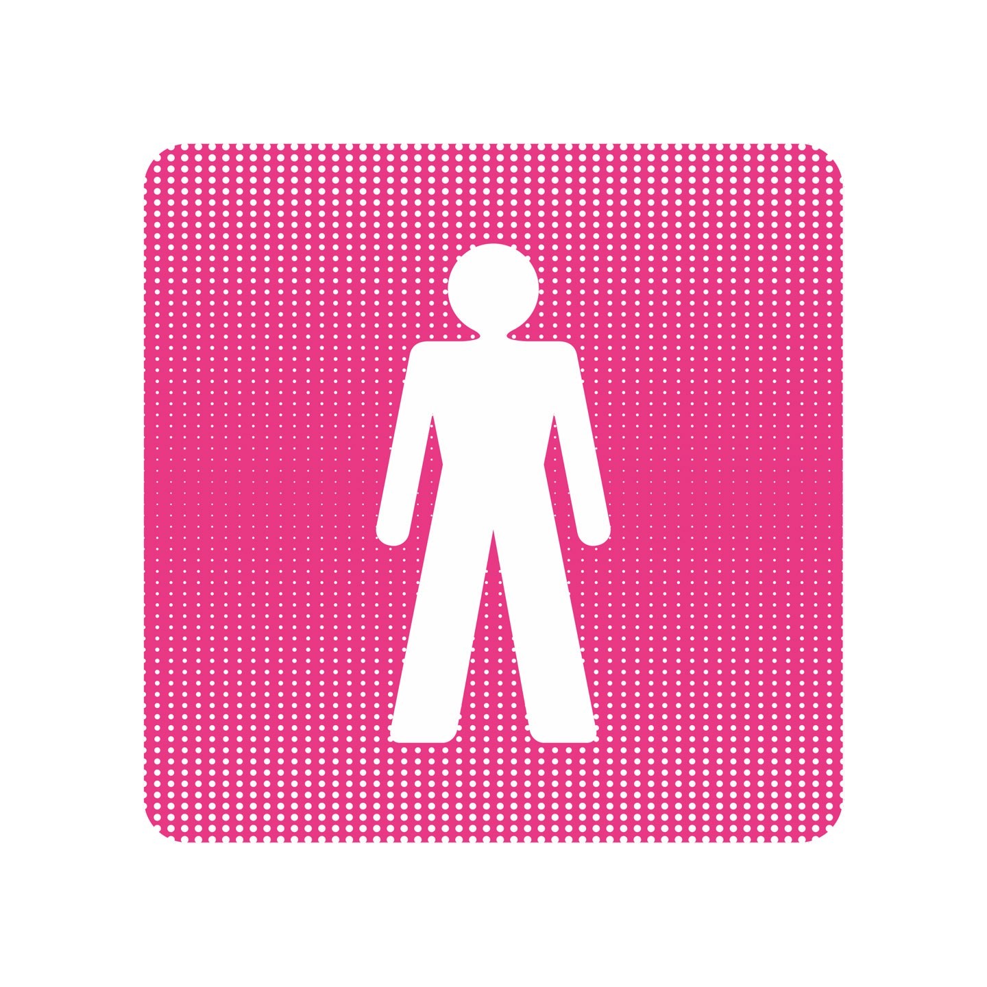Plaque de porte "Point Picto" - Toilettes homme