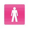 Plaque de porte "Point Picto" - Toilettes homme