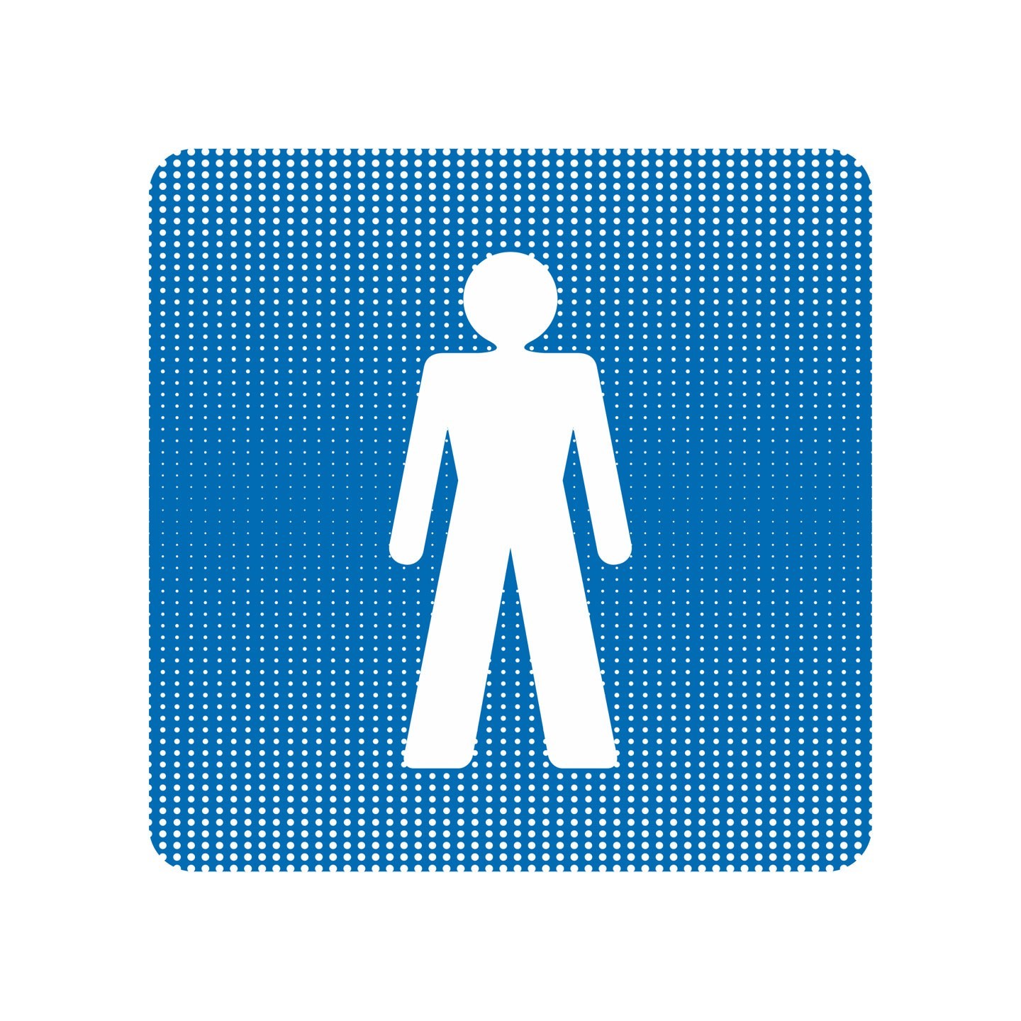 Plaque de porte "Point Picto" - Toilettes homme