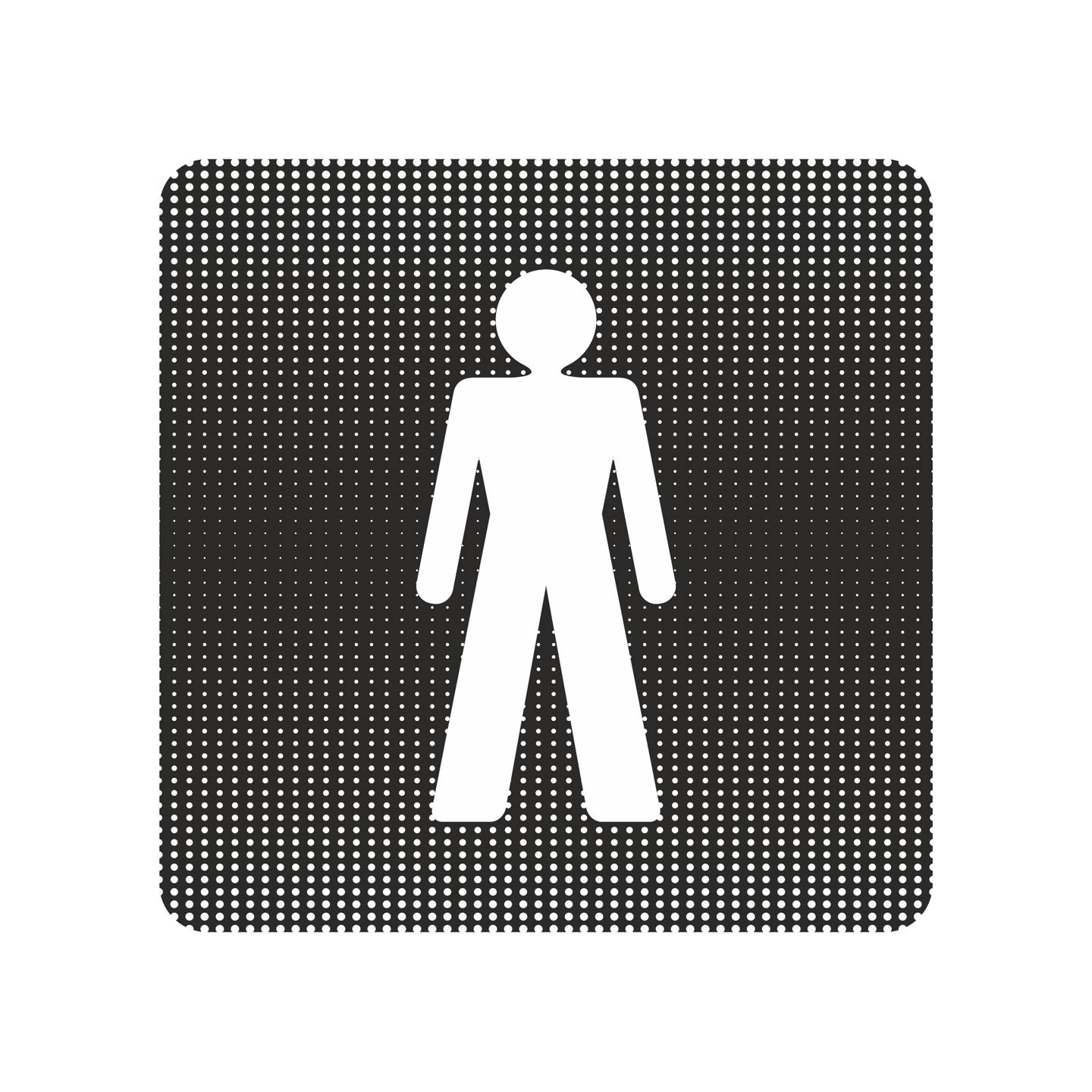 Plaque de porte "Point Picto" - Toilettes homme