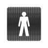 Plaque de porte "Point Picto" - Toilettes homme