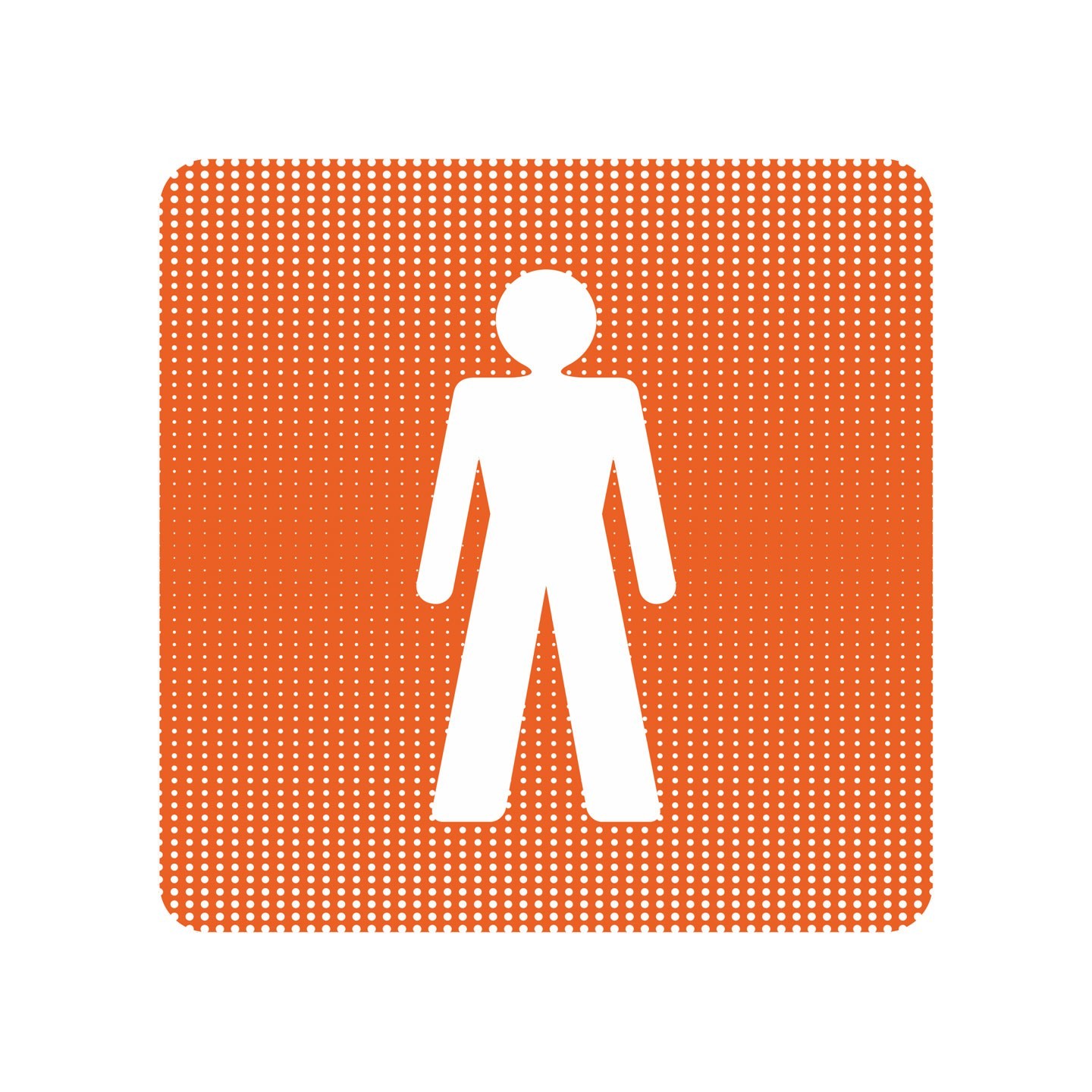 Plaque de porte "Point Picto" - Toilettes homme