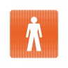 Plaque de porte "Point Picto" - Toilettes homme