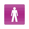 Plaque de porte "Point Picto" - Toilettes homme