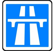 Panneau routier "Début d'une autoroute" C207